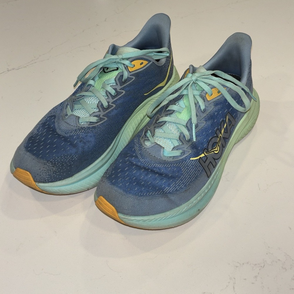 Hoka One One Mach 6 Road Running Shoes Dusk Shadow Blue/Green Men's Size 9.5 D